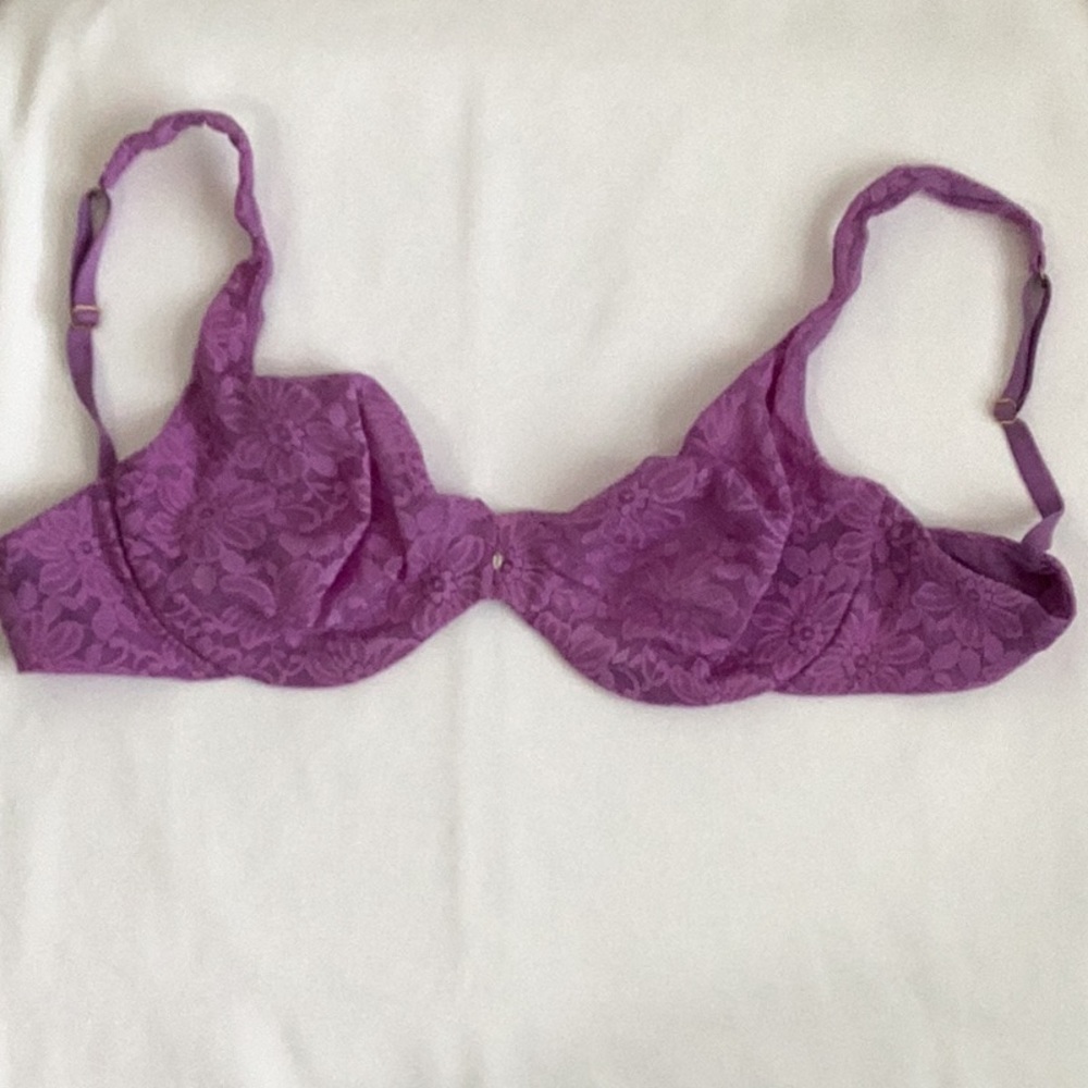Daisy Fuentes Lavender Lace Bra Size 36C